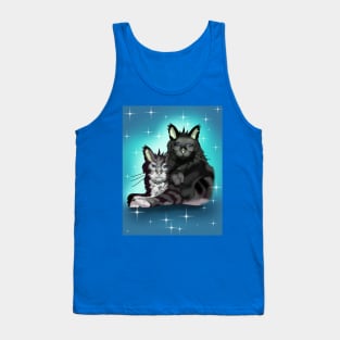 Maine Coon cat brothers with blue eyes Tank Top